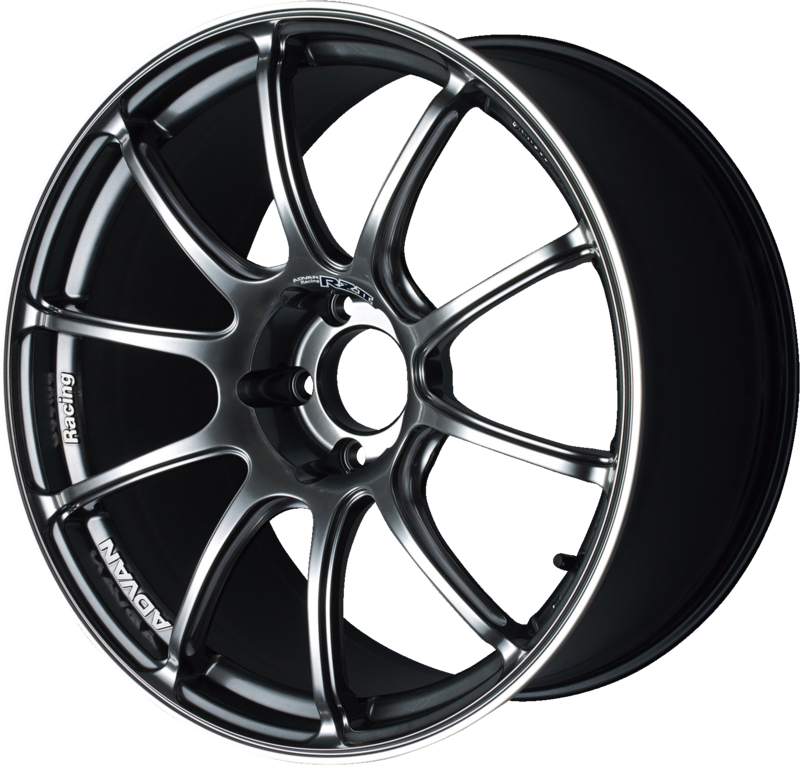 ADVAN RACING | Design: RZII | Grösse: 10.0x18 | ET: 25 | Lochkreis: 5x114.3 | Farbe: racing hyper black & ring
