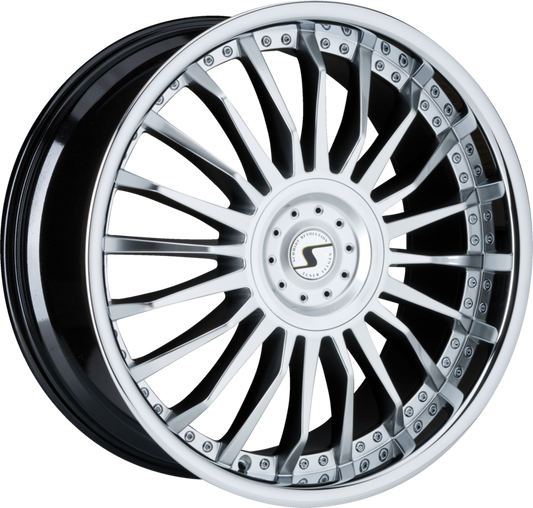 SCHMIDT | Design: CC-Line 1-pc | Grösse: 9.5x22 | ET: 10-50 | Lochkreis: 6x114.3-139.7 | Farbe: high gloss silver, inox lip
