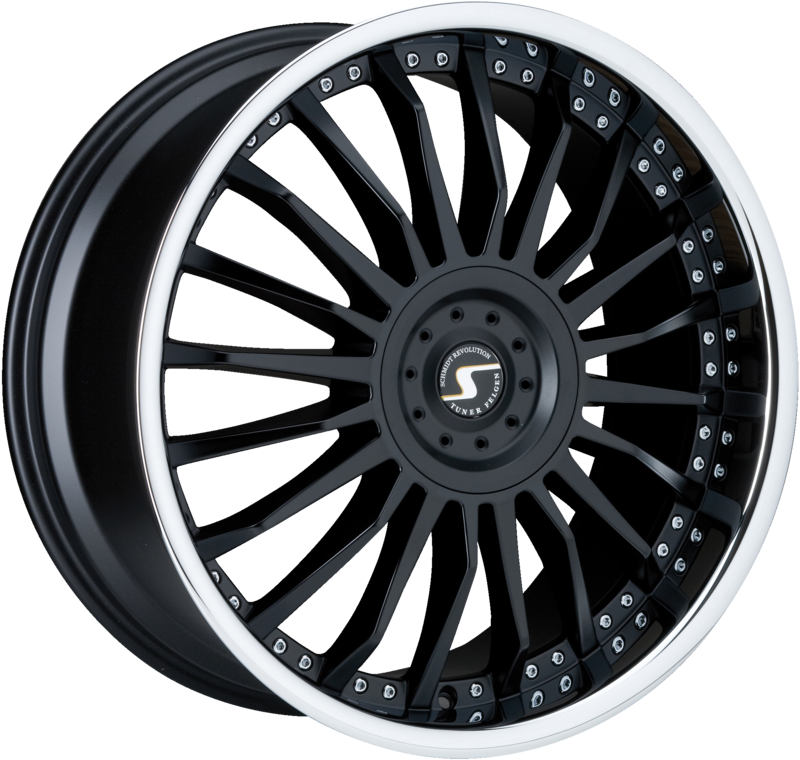 SCHMIDT | Design: CC-Line 1-pc | Grösse: 9.5x22 | ET: 10-50 | Lochkreis: 6x114.3-139.7 | Farbe: gloss black, inox lip
