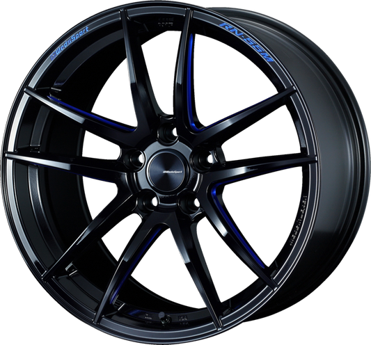 WEDS SPORT | Design: RN-55M | Grösse: 8.5x18 | ET: 45 | Lochkreis: 5x100 | Farbe: black machined blue
