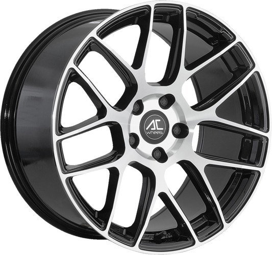 AC WHEELS | Design: FF046 | Grösse: 8.5x19 | ET: 45 | Lochkreis: 5x112 | Farbe: dark shiny black, face polished