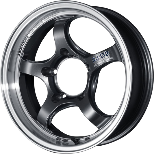 ADVAN RACING | Design: RJ-D2 | Grösse: 5.5x16 | ET: 0 | Lochkreis: 5x139.7 | Farbe: machining & black gun metallic