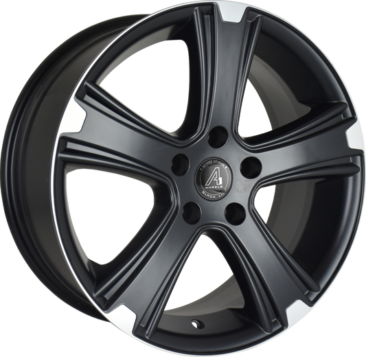 A1 WHEELS | Riva | Grösse: 6.5x15 | ET: 58 | Lochkreis: 5x118 | matt black, face matt polished