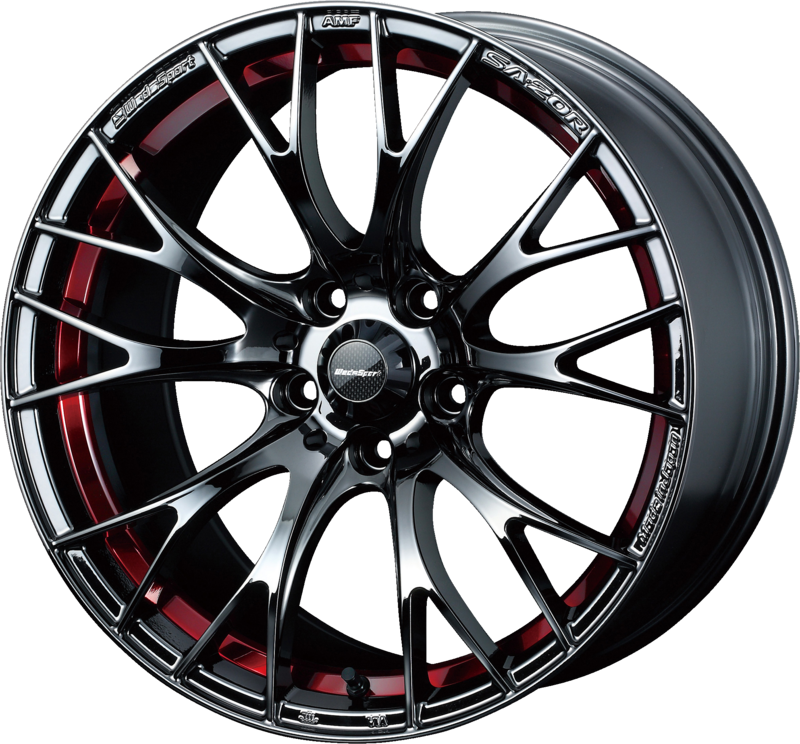 WEDS SPORT | Design: SA-20R | Grösse: 7.0x17 | ET: 43 | Lochkreis: 4x100 | Farbe: red light chrome