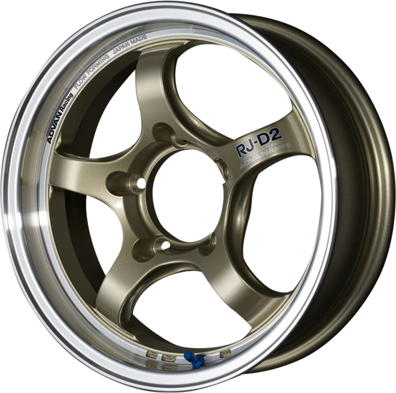 ADVAN RACING | Design: RJ-D2 | Grösse: 5.5x16 | ET: 20 | Lochkreis: 5x139.7 | Farbe: machining & champagne gold