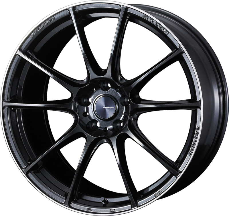 WEDS SPORT | Design: SA-25R | Grösse: 9.5x19 | ET: 38 | Lochkreis: 5x114.3 | Farbe: metal black, polished edge