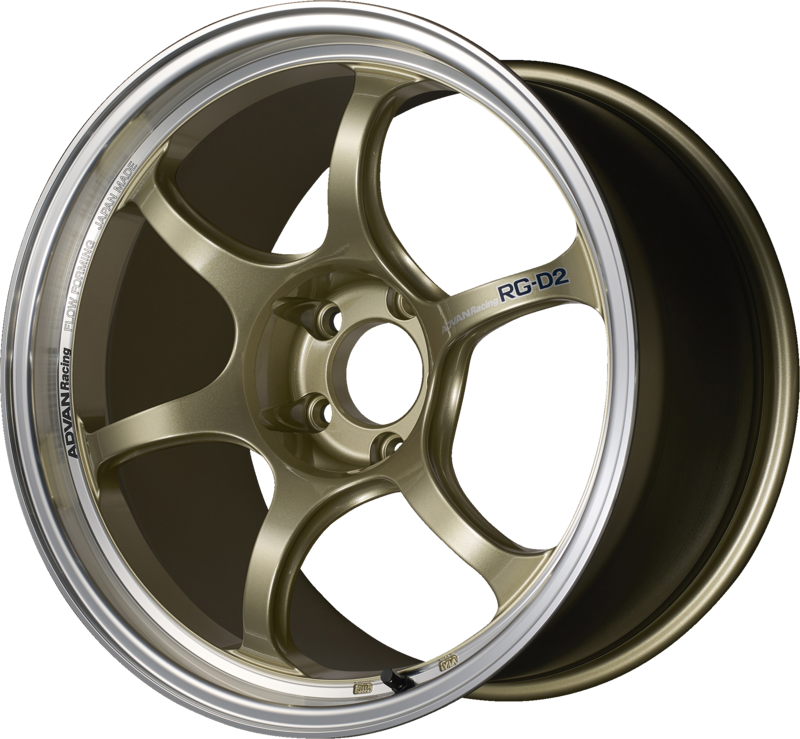 ADVAN RACING | Design: RG-D2 | Grösse: 5.0x15 | ET: 45 | Lochkreis: 4x100 | Farbe: machining & champagne gold