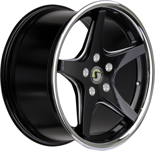 SCHMIDT | Design: XS5 18 | Grösse: 9.5x18 | ET: 18-45 | Lochkreis: 5x105-130 | Farbe: gloss black, inox lip