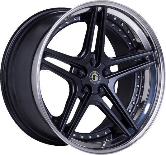 SCHMIDT | Design: Modern-Line 3-pc | Grösse: 9.5x16 | ET: 2,15,27,40 | Lochkreis: 4x100 | Farbe: high gloss silver, stainless outer rim
