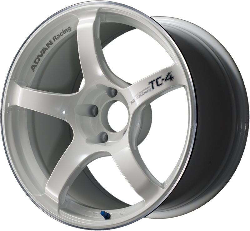 ADVAN RACING | Design: TC-4 | Grösse: 10.0x18 | ET: 25 | Lochkreis: 5x114.3 | Farbe: racing white metallic & ring