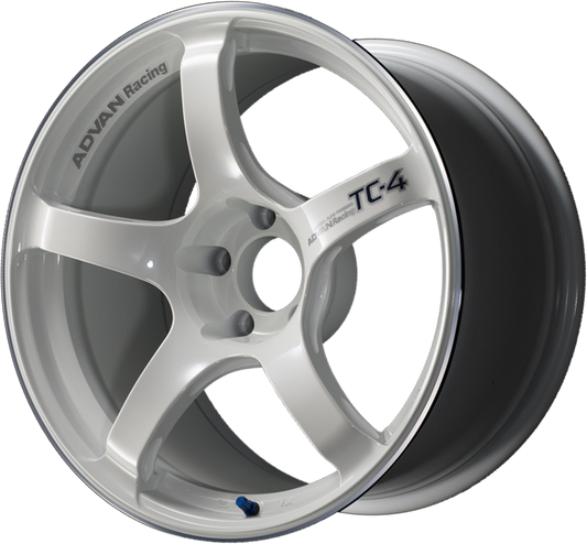 ADVAN RACING | Design: TC-4 | Grösse: 10.0x18 | ET: 25 | Lochkreis: 5x114.3 | Farbe: racing white metallic & ring