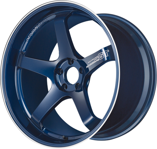 ADVAN RACING | Design: GT Premium | Grösse: 10.0x21 | ET: 35 | Lochkreis: 5x114.3 | Farbe: racing titanium blue & ring