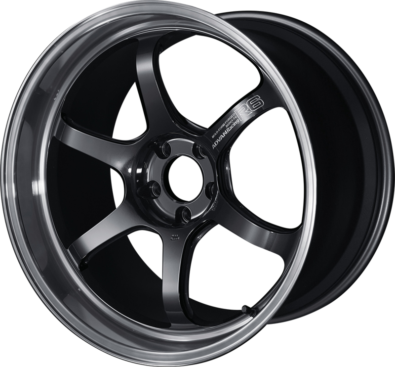ADVAN RACING | Design: R6 | Grösse: 10.0x20 | ET: 25 | Lochkreis: 5x112 | Farbe: machining & black coated graphite