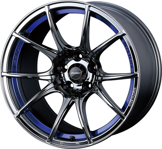 WEDS SPORT | Design: SA-10R | Grösse: 9.5x18 | ET: 45 | Lochkreis: 5x100 | Farbe: blue light chrome