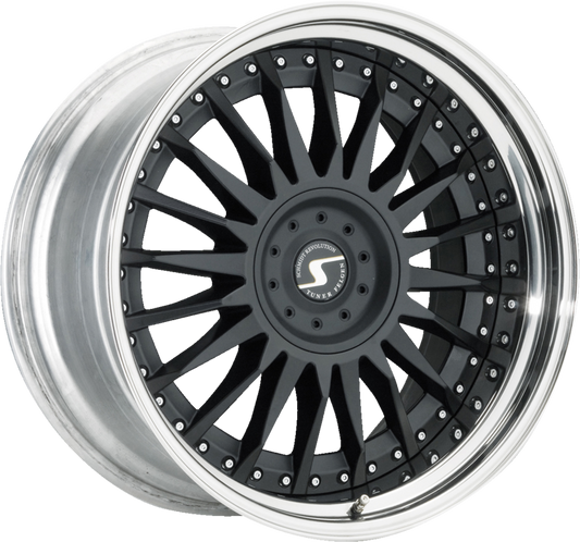 SCHMIDT | Design: CC-Line 3-pc | Grösse: 9.5x21 | ET: variabel | Lochkreis: 5x108-130 | Farbe: satin black, stainless outer rim