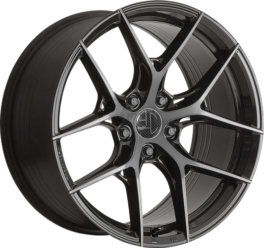 AC WHEELS | Design: FF130 | Grösse: 8.5x19 | ET: 42 | Lochkreis: 5x120 | Farbe: dark shiny black, face smoke clear
