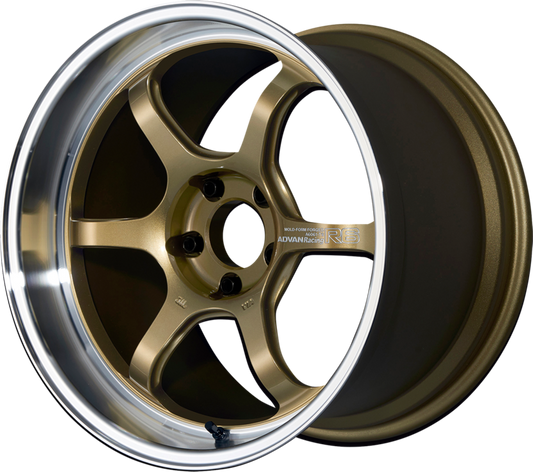 ADVAN RACING | Design: R6 | Grösse: 10.5x18 | ET: 24 | Lochkreis: 5x114.3 | Farbe: machining & racing brass gold
