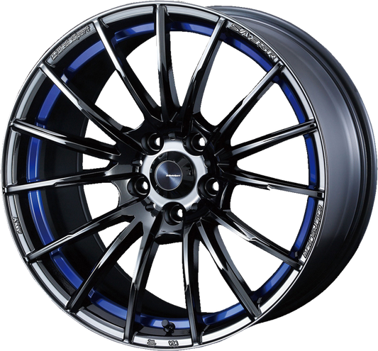 WEDS SPORT | Design: SA-35R | Grösse: 9.5x18 | ET: 45 | Lochkreis: 5x100 | Farbe: blue light chrome II