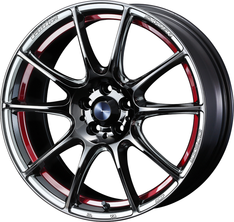 WEDS SPORT | Design: SA-25R | Grösse: 8.5x18 | ET: 45 | Lochkreis: 5x100 | Farbe: red light chrome