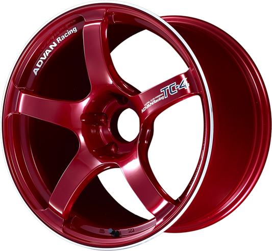 ADVAN RACING | Design: TC-4 | Grösse: 10.0x18 | ET: 25 | Lochkreis: 5x114.3 | Farbe: racing candy red & ring