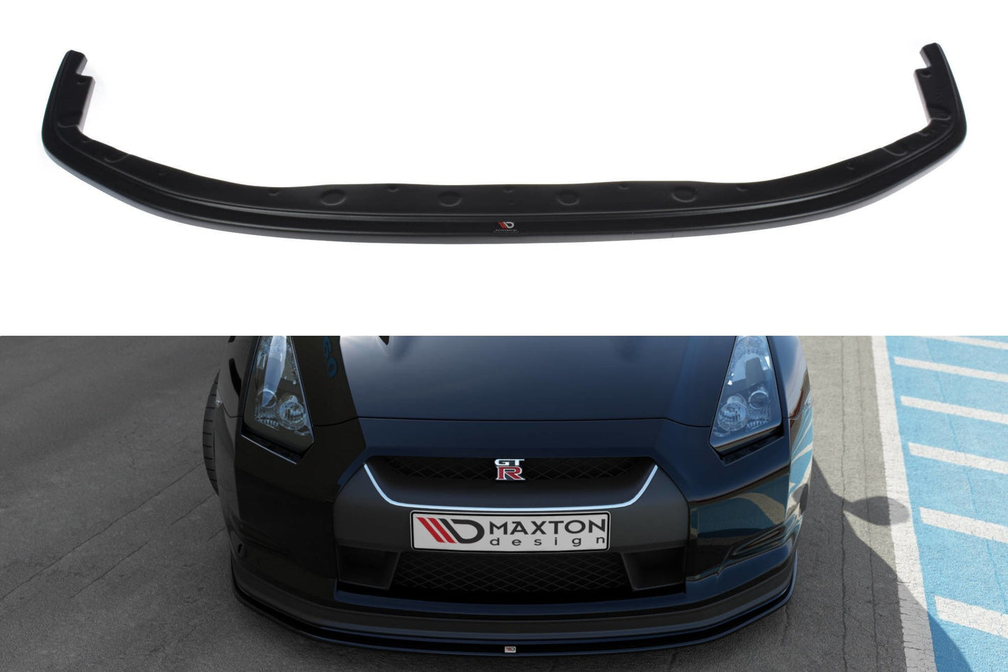 Maxtondesign Frontlippe für Nissan Skyline R35 GT-R Coupe Vorfacelift schwarz hochglanz