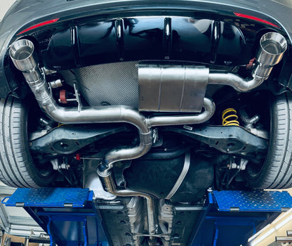 L-Performance - VW Scirocco R - 3.5 Zoll Klappenauspuff mit CH Zulassung