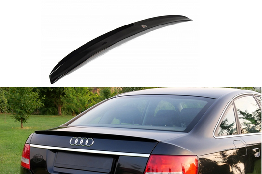Maxton Design Spoiler für Audi A6 C6 S-Line Limousine schwarz hochglanz