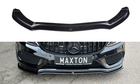 Maxton Design Frontlippe für Mercedes C-Klasse W205 C43 AMG schwarz strukturiert