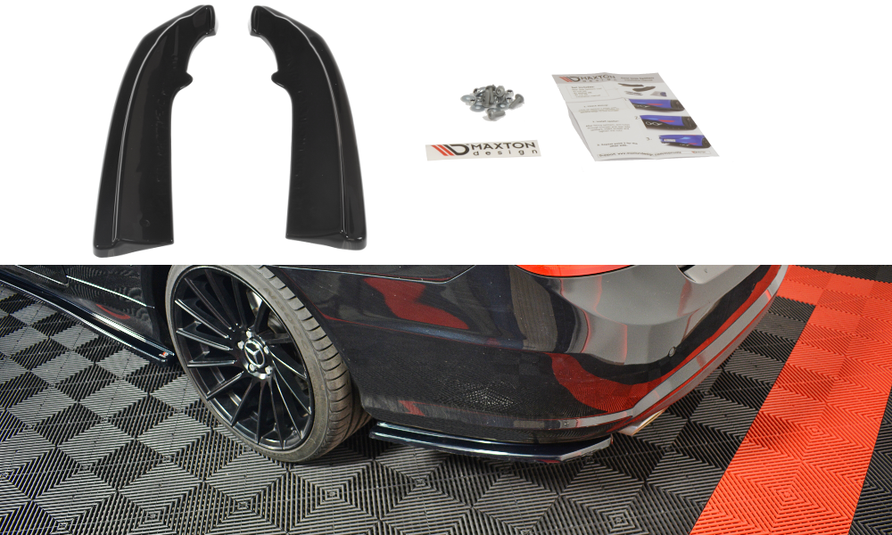 Maxton Design Diffusor für Mercedes E-Klasse W207 AMG-Paket Coupe schwarz strukturiert