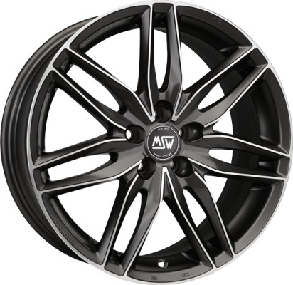 MSW | MSW 24 | 6.5x15 | 4x108 | ET42 | MATT GUN METAL FULL POLISHED (MGMFP) | W1920500126