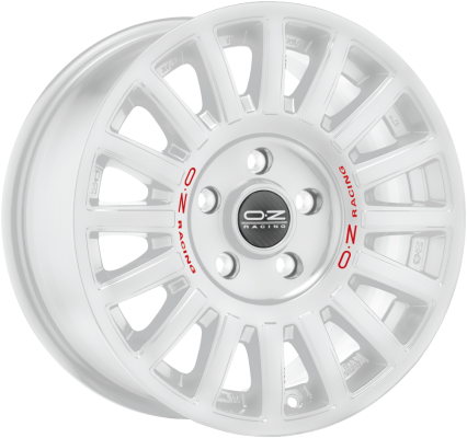 OZ | RALLY RAID | 8.5x18 | 5x130 | ET48 | RACE WHITE RED LETTERING | W01C0115733