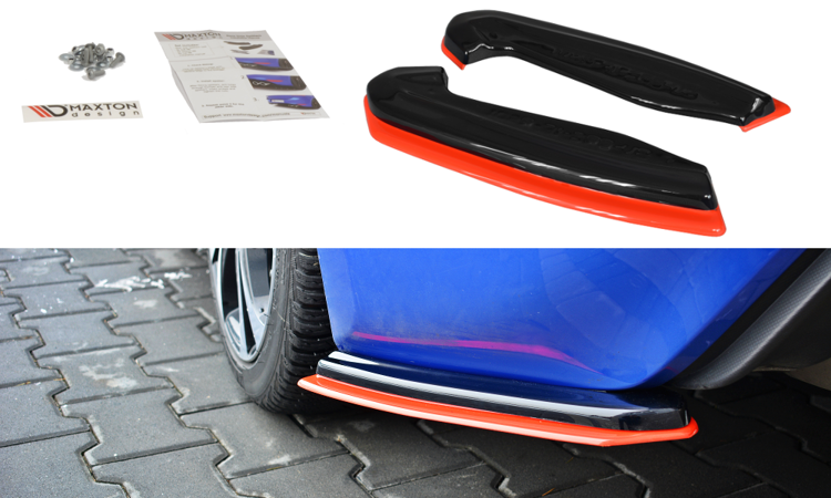 Maxton Design Diffusor-Erweiterungen für Subaru BRZ MK1 Facelift Carbon Look