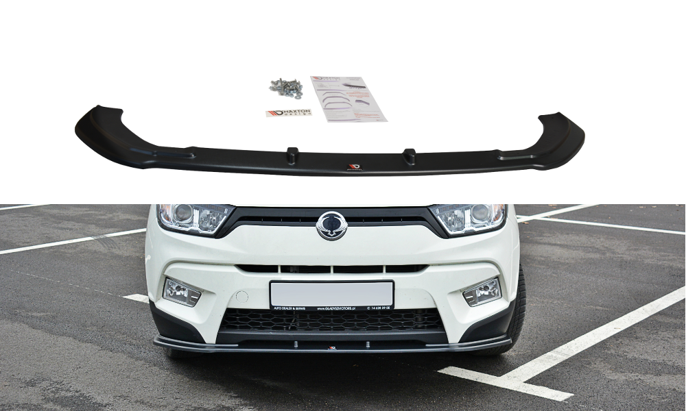 Maxton Design Frontlippe für SsangYong Tivoli schwarz hochglanz