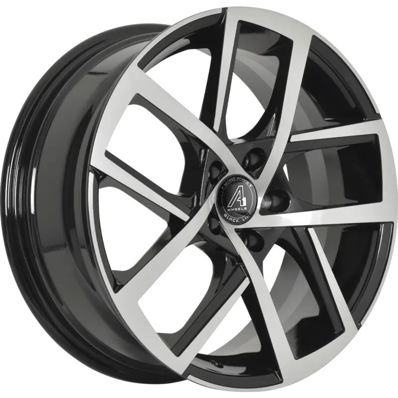 A1 WHEELS | Spark | Gr?sse: 7.5x18 | ET: 45 | Lochkreis: 5x112 | gloss black face polished