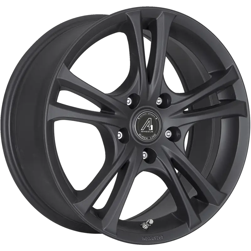 A1 WHEELS | Twinspoke-5 | Gr?sse: 6.5x16 | ET: 45 | Lochkreis: 5x114.3 | matt black