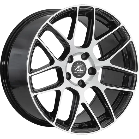 AC WHEELS | Design: FF046 | Grösse: 9.0x18 | ET: 45 | Lochkreis: 5x120 | Farbe: dark shiny black face polished