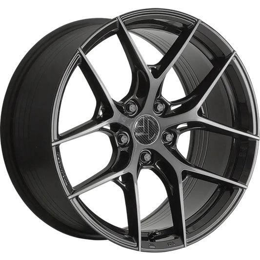 AC WHEELS | Design: FF130 | Grösse: 9.5x19 | ET: 40 | Lochkreis: 5x112 | Farbe: dark shiny black face smoke clear