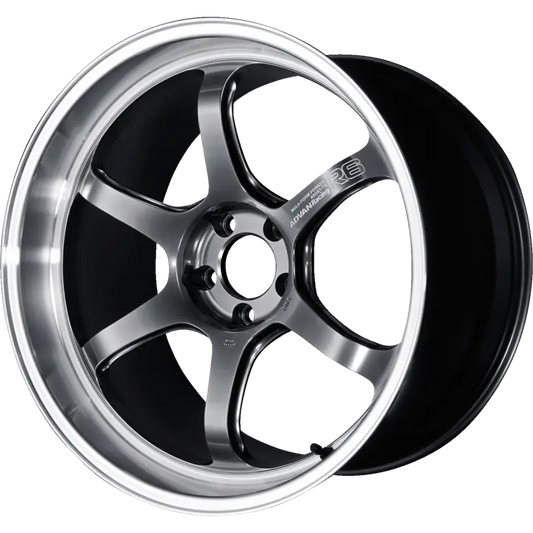 ADVAN RACING | Design: R6 | Grösse: 9.5x18 | ET: 12 | Lochkreis: 5x114.3 | Farbe: machining & racing hyper black