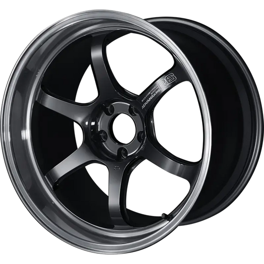 ADVAN RACING | Design: R6 | Grösse: 9.5x20 | ET: 22 | Lochkreis: 5x120 | Farbe: machining & black coated graphite