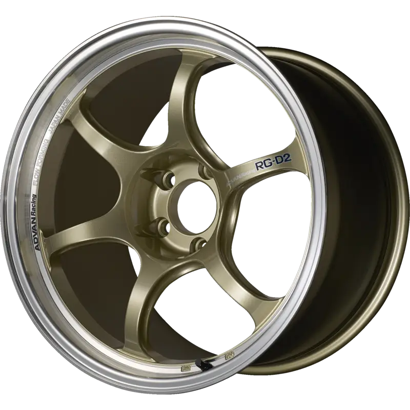 ADVAN RACING | Design: RG-D2 | Gr?sse: 7.0x16 | ET: 31 | Lochkreis: 4x100 | Farbe: machining & champagne gold