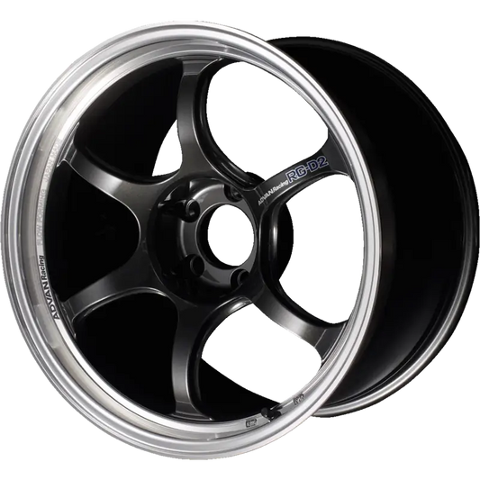 ADVAN RACING | Design: RG-D2 | Gr?sse: 9.5x18 | ET: 29 | Lochkreis: 5x114.3 | Farbe: machining & black gun metallic