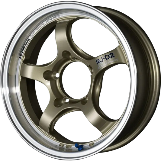 ADVAN RACING | Design: RJ-D2 | Grösse: 5.5x16 | ET: 20 | Lochkreis: 5x139.7 | Farbe: machining & champagne gold