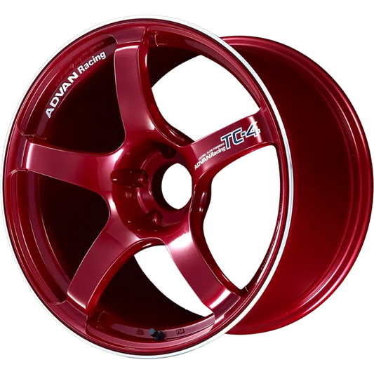 ADVAN RACING | Design: TC-4 | Grösse: 8.0x17 | ET: 35 | Lochkreis: 4x100 | Farbe: racing candy red & ring