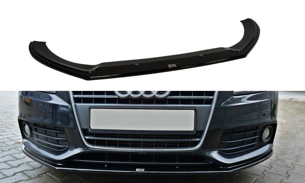 Maxton Design Frontlippe für Audi A4 B8 schwarz hochglanz
