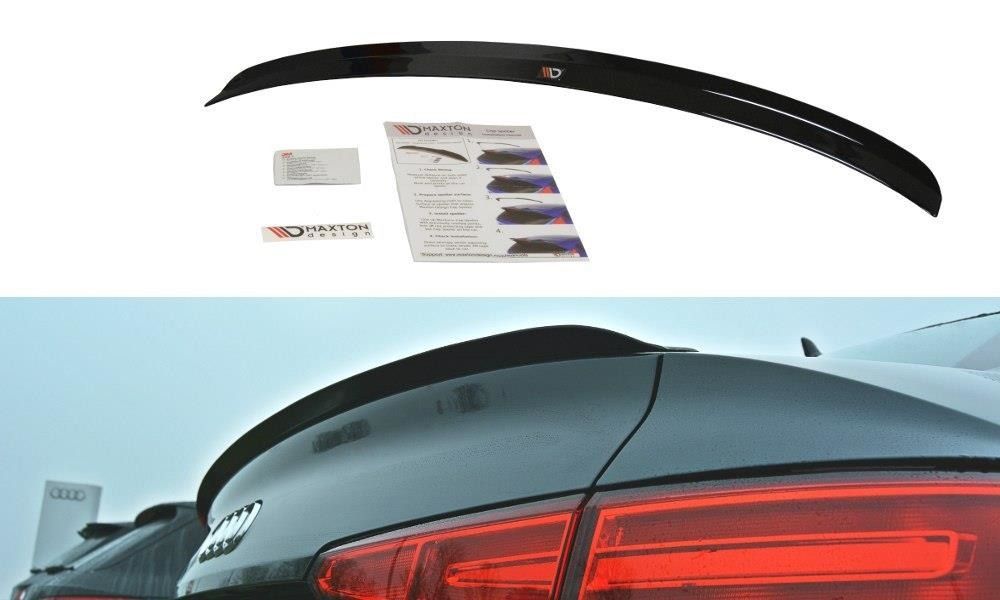 Maxton Design Spoiler für Audi A4 B9 S-Line Limousine schwarz hochglanz