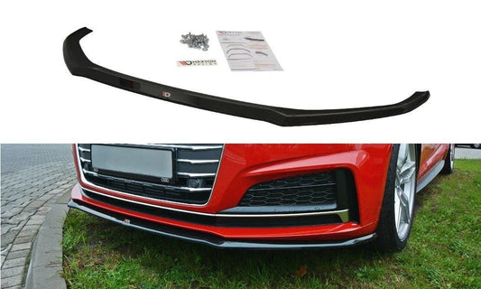 Maxton Design Frontlippe für Audi A5 F5 S-Line schwarz hochglanz