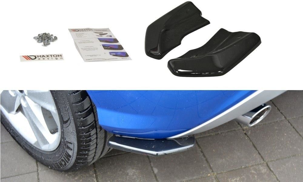 Maxton Design Diffusor-Erweiterungen für Audi Q2 schwarz hochglanz