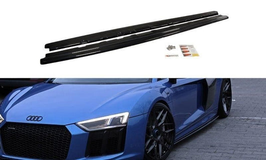 Maxton Design Seitenschweller für Audi R8 MK2 V10 schwarz hochglanz