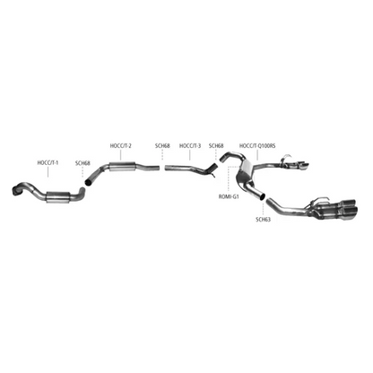 Bastuck Auspuffanlage Honda Civic Type R FK2 - Abgasanlagen / Downpipes