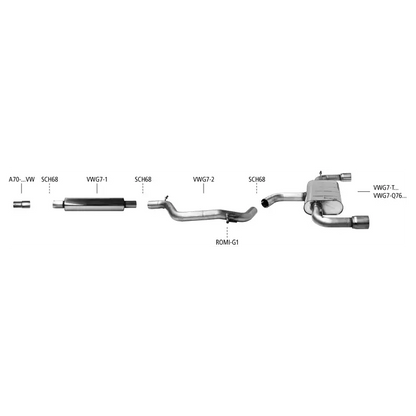 Bastuck Auspuffanlage VW Golf 7 GTI / Performance 2.0 TSI - Abgasanlagen / Downpipes